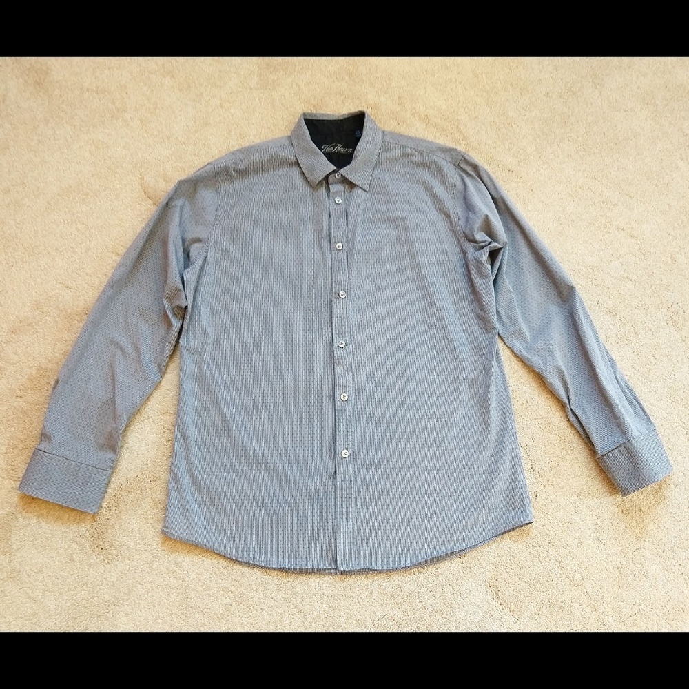 Van Heusen Dress Shirt Grey Flecks